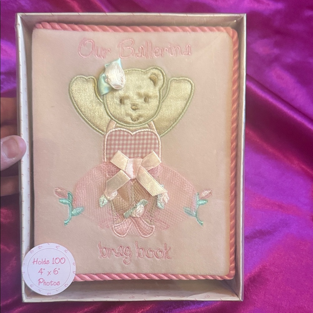 Tender kisses Pink Ballerina Bear Photo Album new in box
